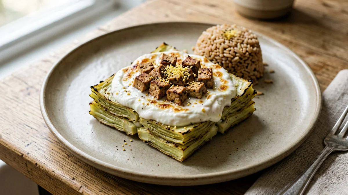 Fennel parmigiana with soy béchamel