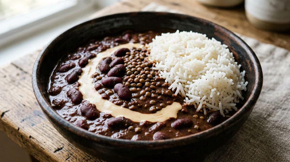 Dal makhani vegano di fagioli rossi e lenticchie