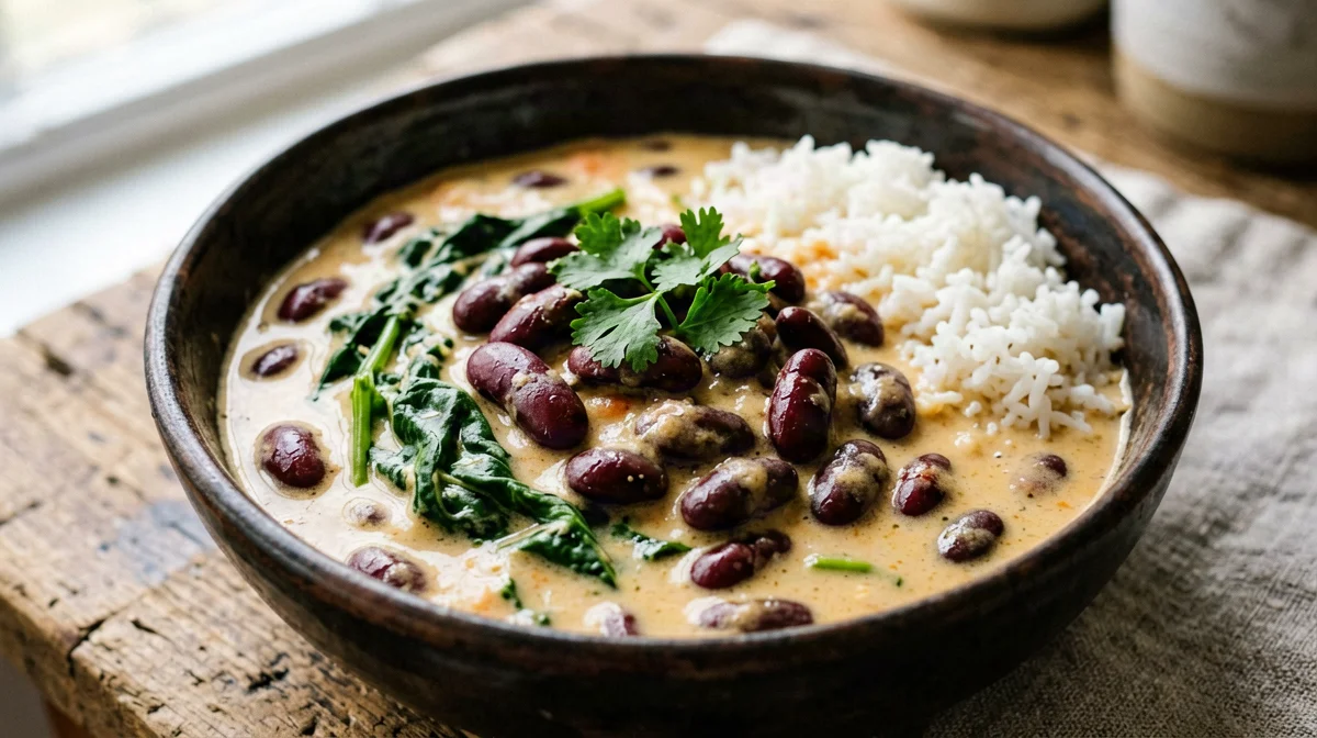 Kenyan maharagwe: coconut kidney beans with rice