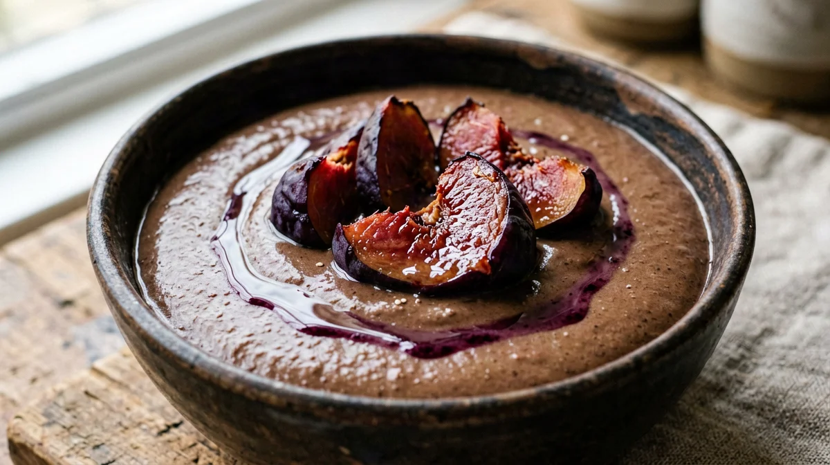 Crema di teff alle prugne e cannella