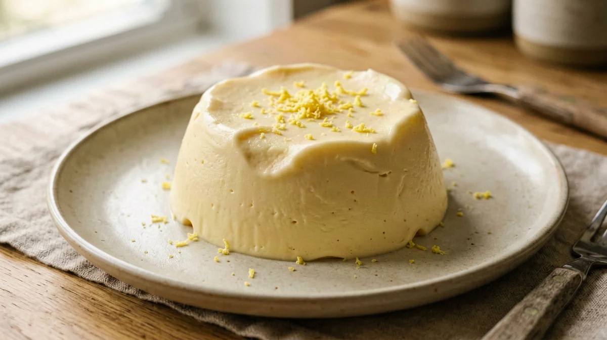 Budino di miglio al limone con proteine di pisello