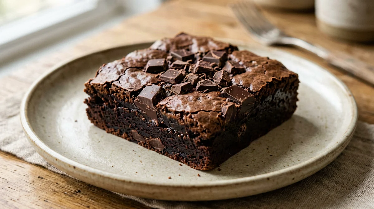 Black bean cocoa protein brownie
