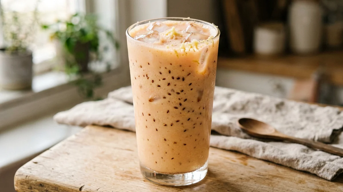 Peach ginger protein smoothie