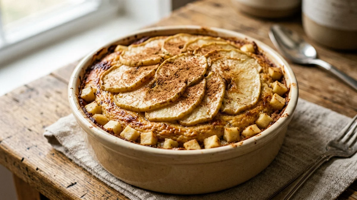 Torta di mele proteica senza glutine in cocotte