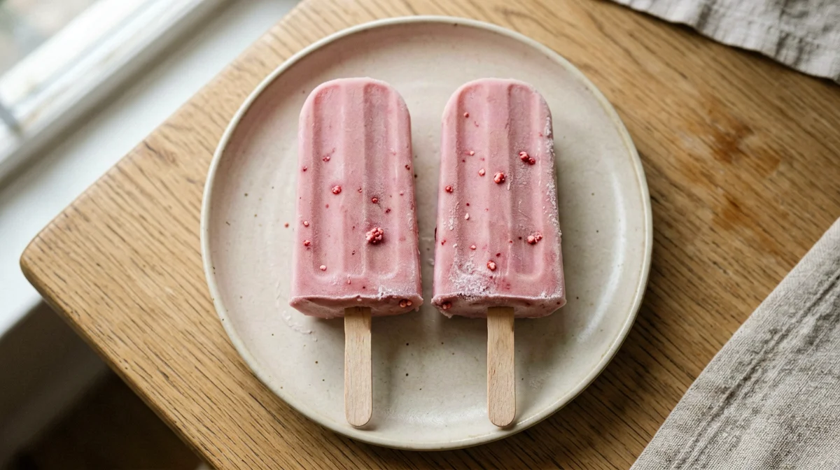 Ghiaccioli proteici al lampone e cocco