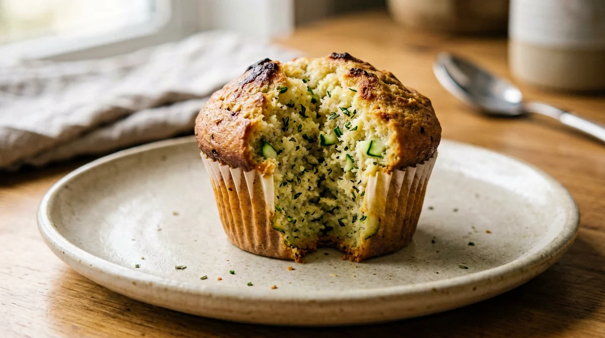 Muffin salato di ceci e zucchine proteico