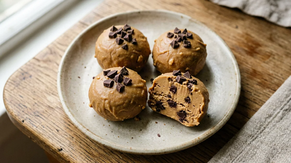 Peanut butter chocolate protein energy bites