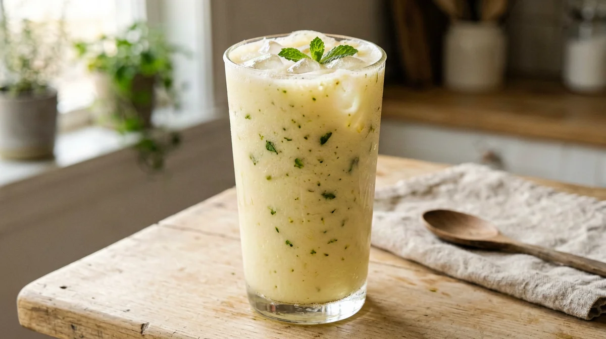 Frullato proteico ananas, cocco e menta