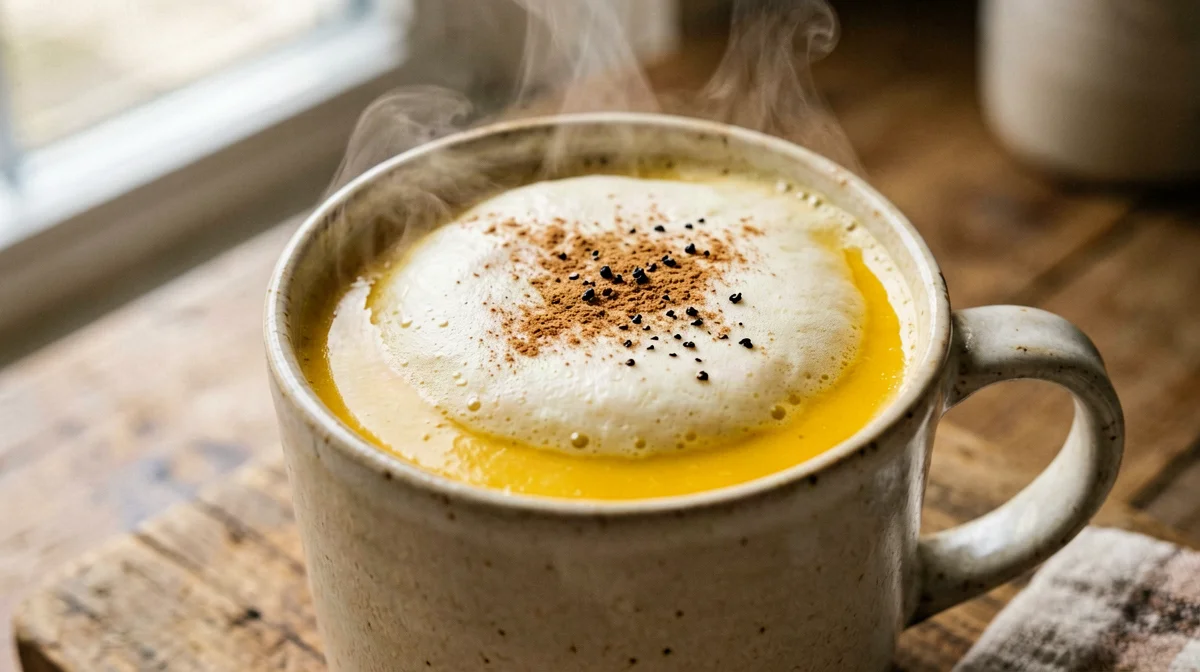 Golden milk proteico alla curcuma e zenzero